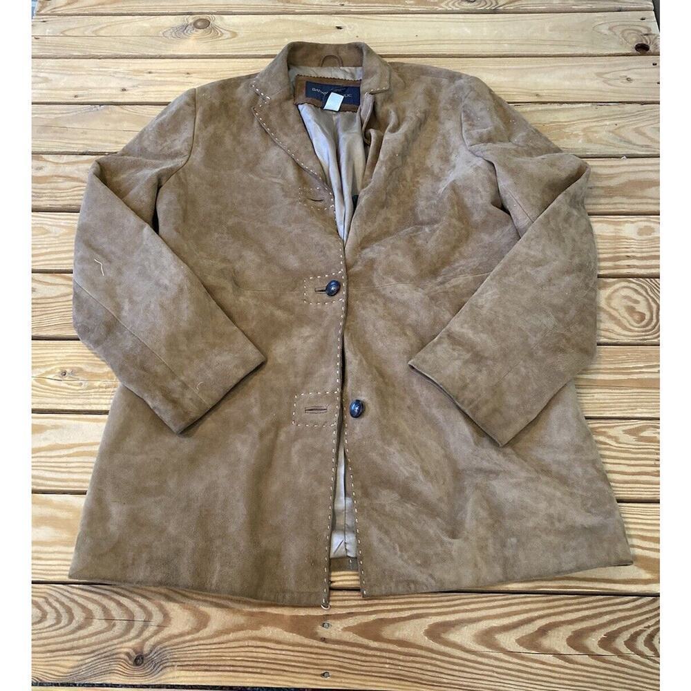 Banana Republic Button Leather Jacket Size Small Men’s Brown